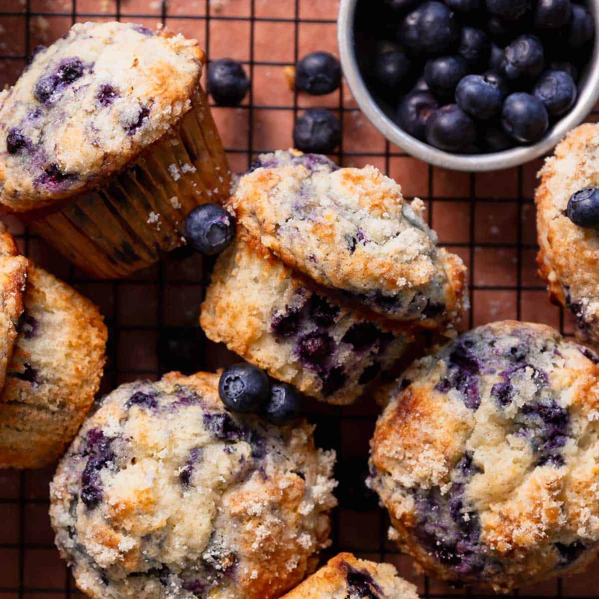 The Best Bakery-Style Blueberry Muffins with Streusel Topping